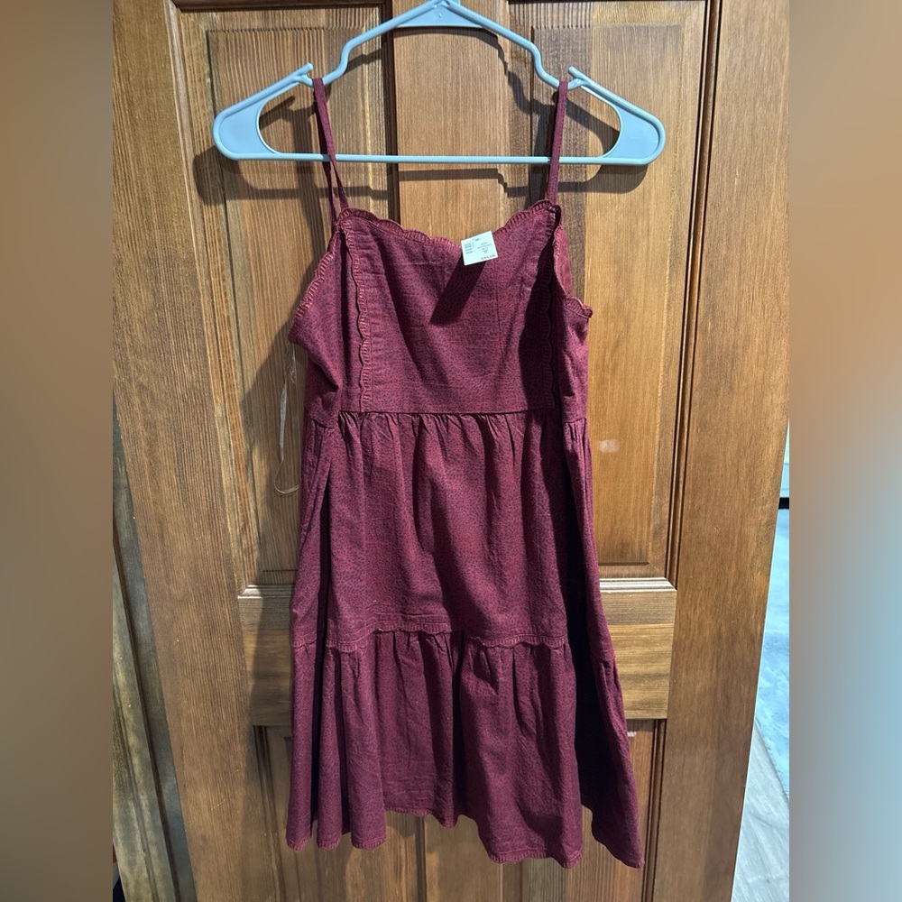 Aeropostale Deep Red Tiered Mini Dress